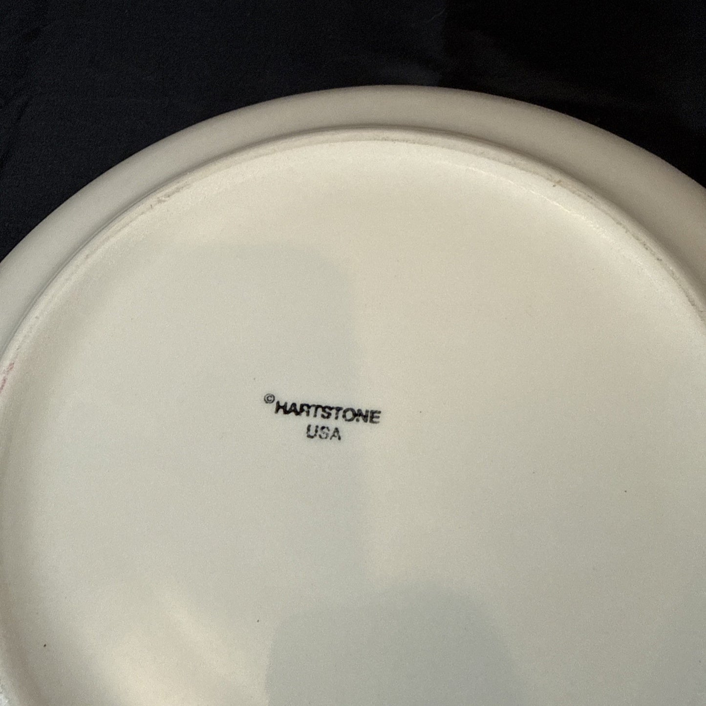 Hartstone Pottery Lot 13” Pasta Serving Bowl And Side Plate Apple Design