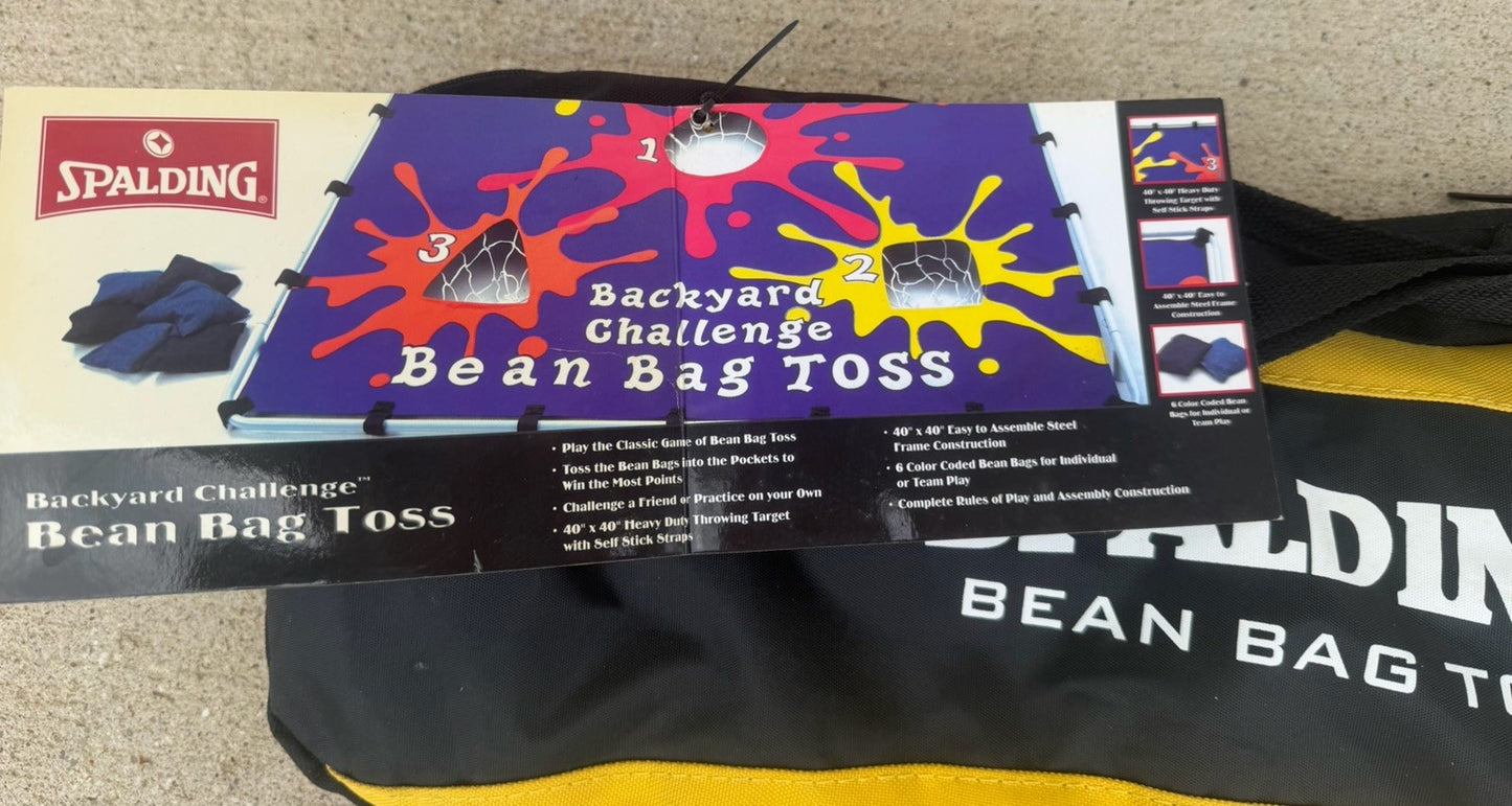 Spalding Backyard Challenge Bean Bag Toss Game Set 40x40 Steel Frame NIB