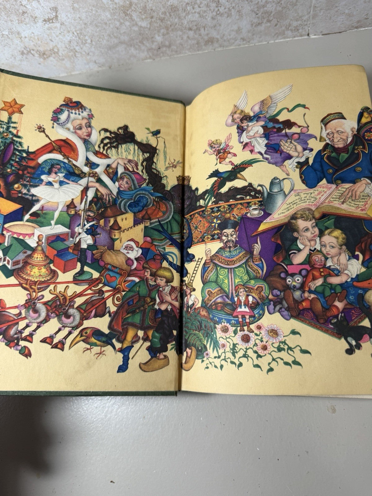 Vintage Grimm & Andersens Fairy Tales Book Lot 1945 Grosset & Dunlap Illustrated