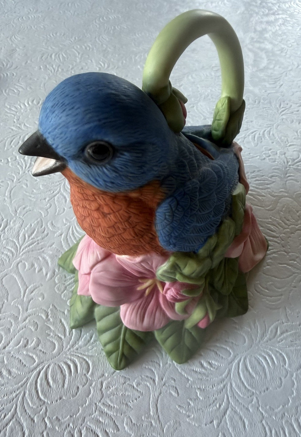 Lenox Summer Greetings Blue Bird Creamer Catherine McClung Porcelain Pitcher