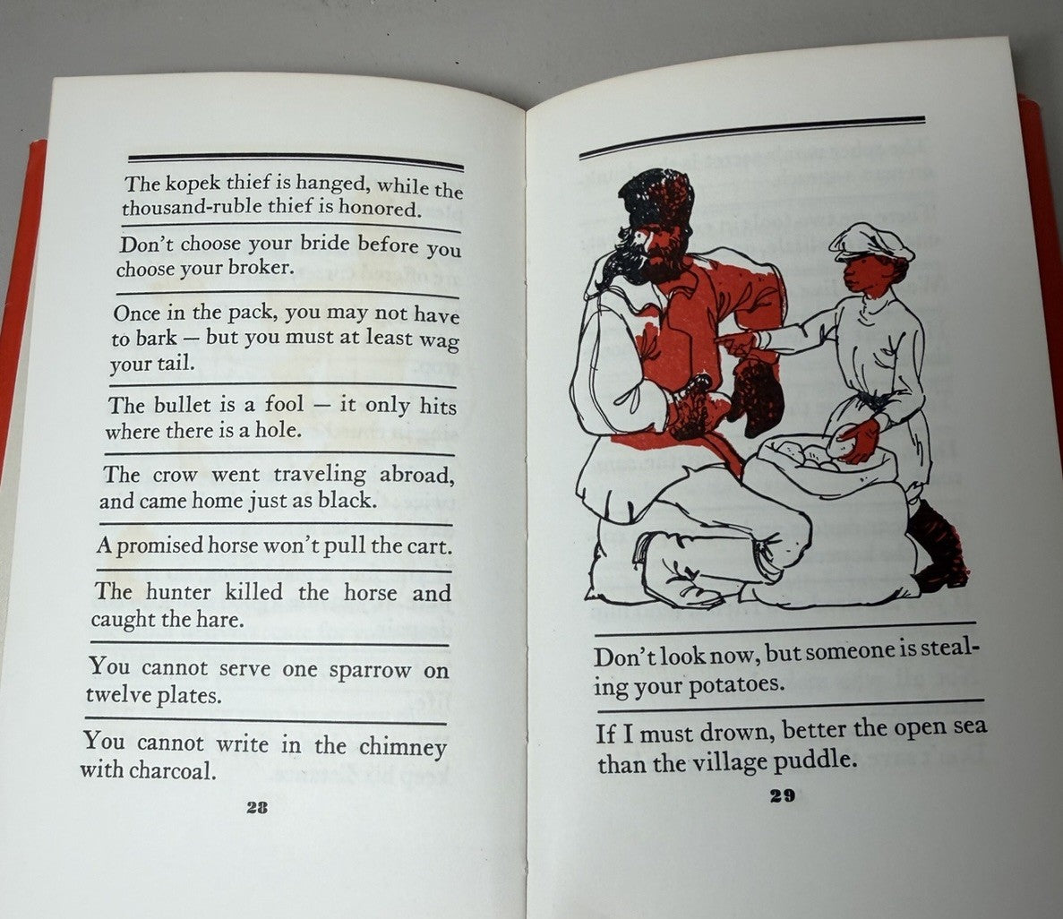 Vintage 1960 Russian Proverbs Newly Translated Peter Pauper Press Hardcover Book