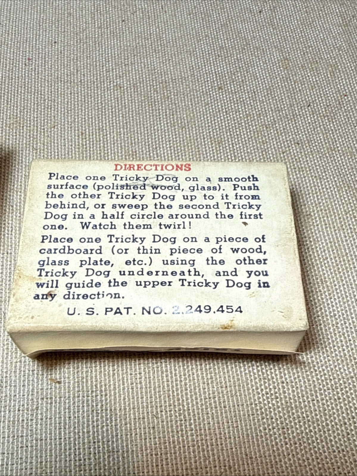Vintage Tricky Dogs Magnetic Scottie Dogs Game Original Box