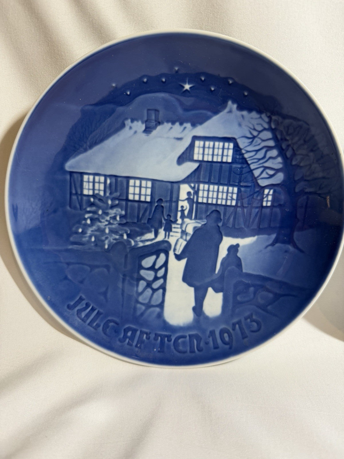 Bing and Grondahl Christmas Plates 1970 Pheasants and 1973 Denmark