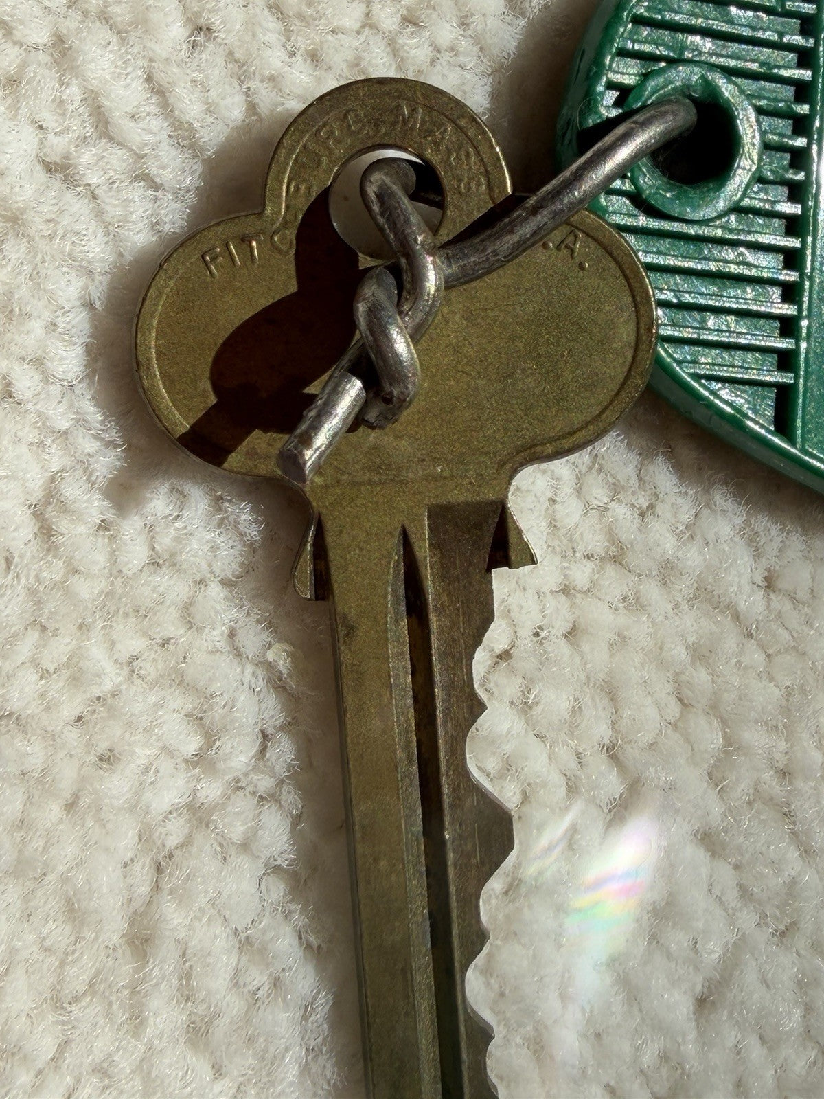 Vintage Holiday Inn Room Key 202 Fitchburg Massachusetts Motel Key Fob Green
