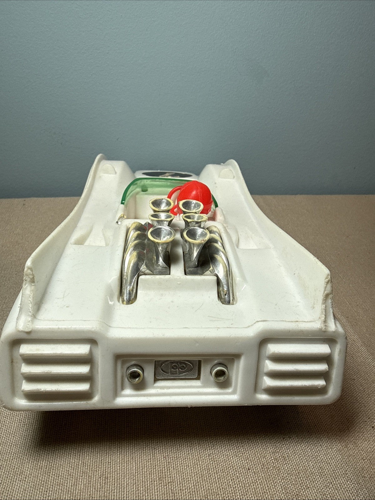 Vintage Bergman MFG Can Am Challenger Race Car No 7 Plastic Toy 1970 White