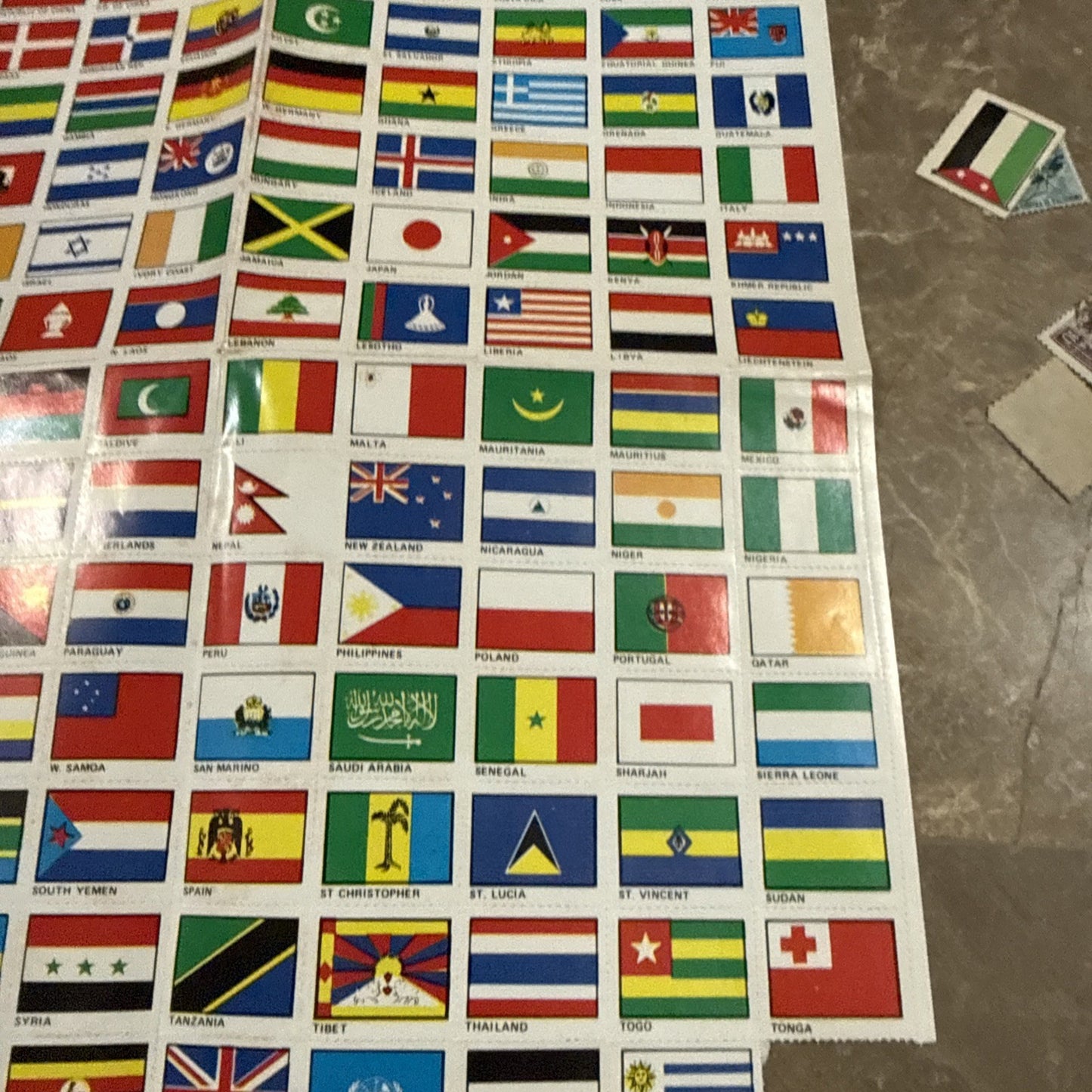 1952 Stamps and Flags of the World Stamp Book Extra Stamps Lot