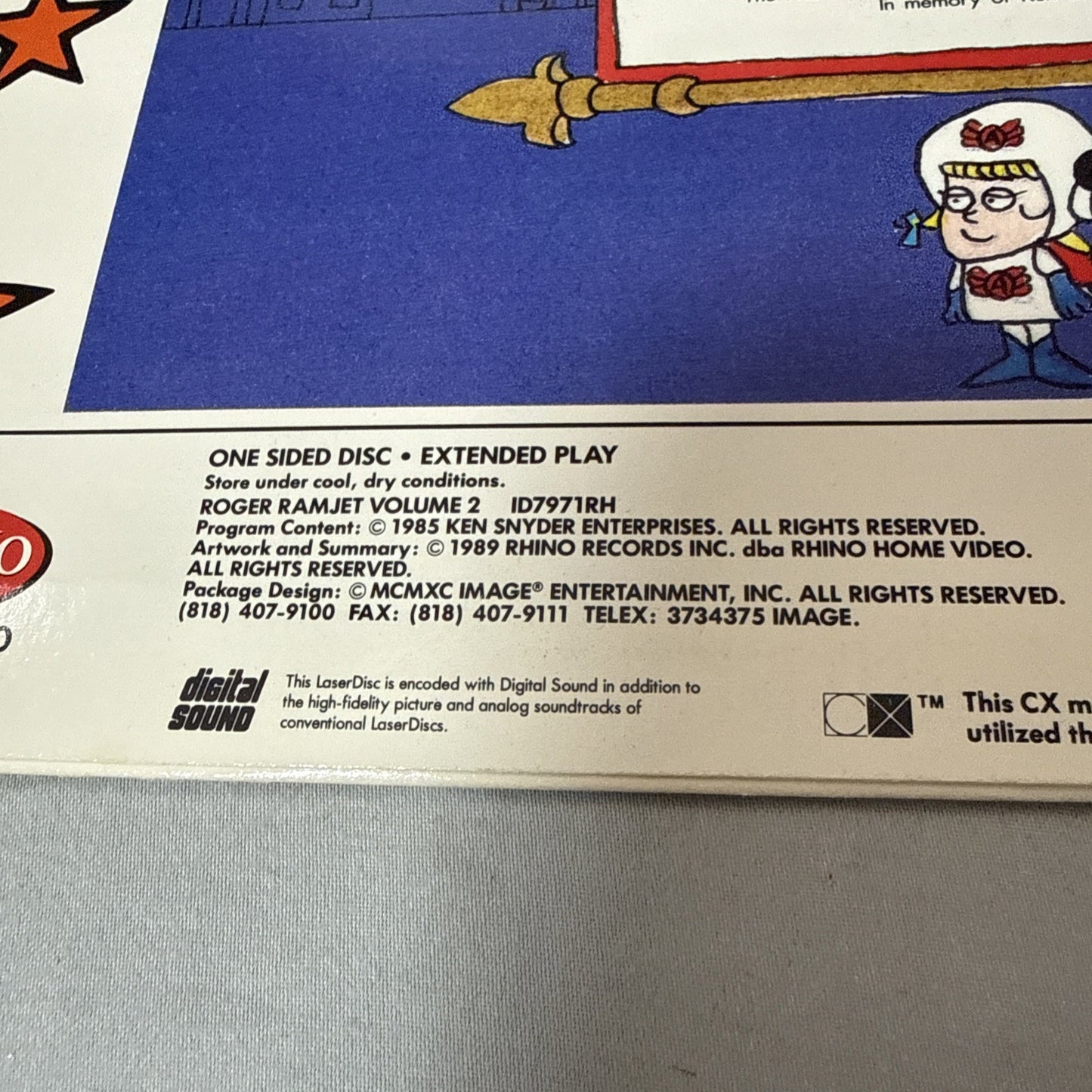 Roger Ramjet Double Feature LaserDisc Nasty Hero Rhino Home Video Animated OOP