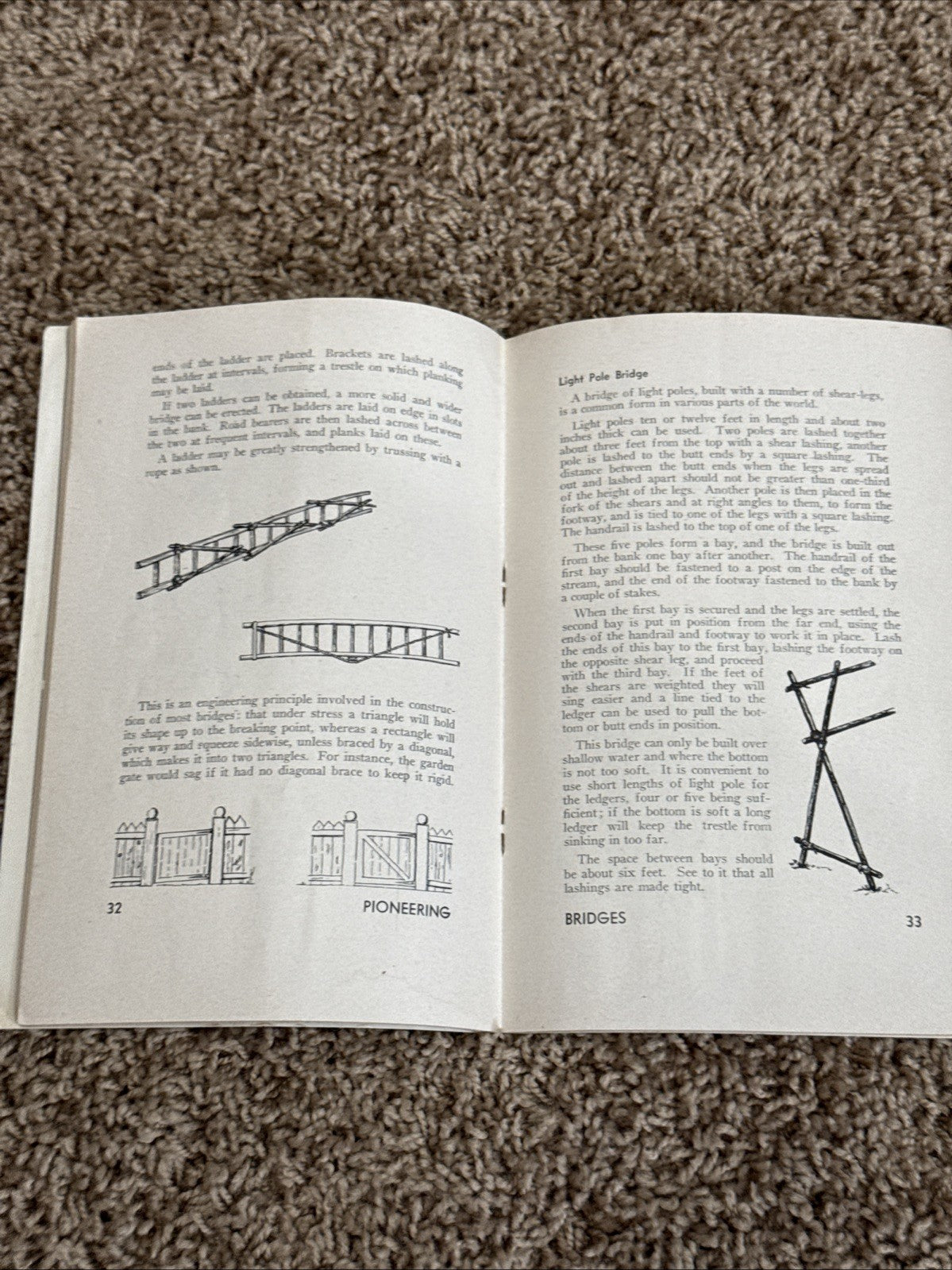 Vintage 1942 Boy Scouts of America Pioneering Merit Badge Series Booklet