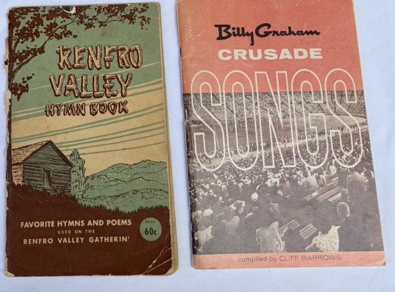 Vintage Renfro Valley Hymn Book Lot Billy Graham Crusade Songs