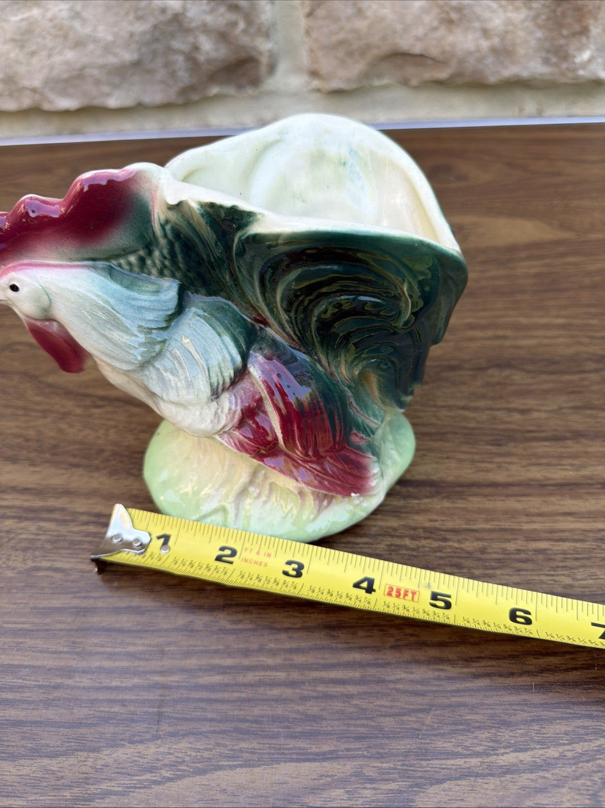 Royal Copley Rooster Hen Chicks Planter Vintage 1950s Ceramic