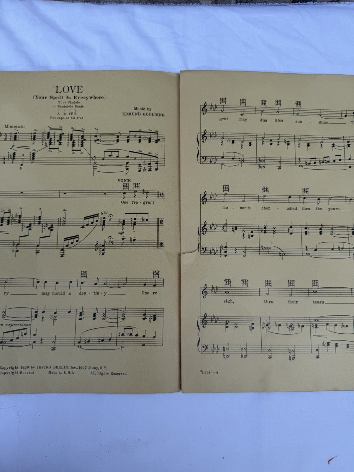 Vintage Sheet Music School Days 1907 Gus Edwards Gloria Swanson Love 1929