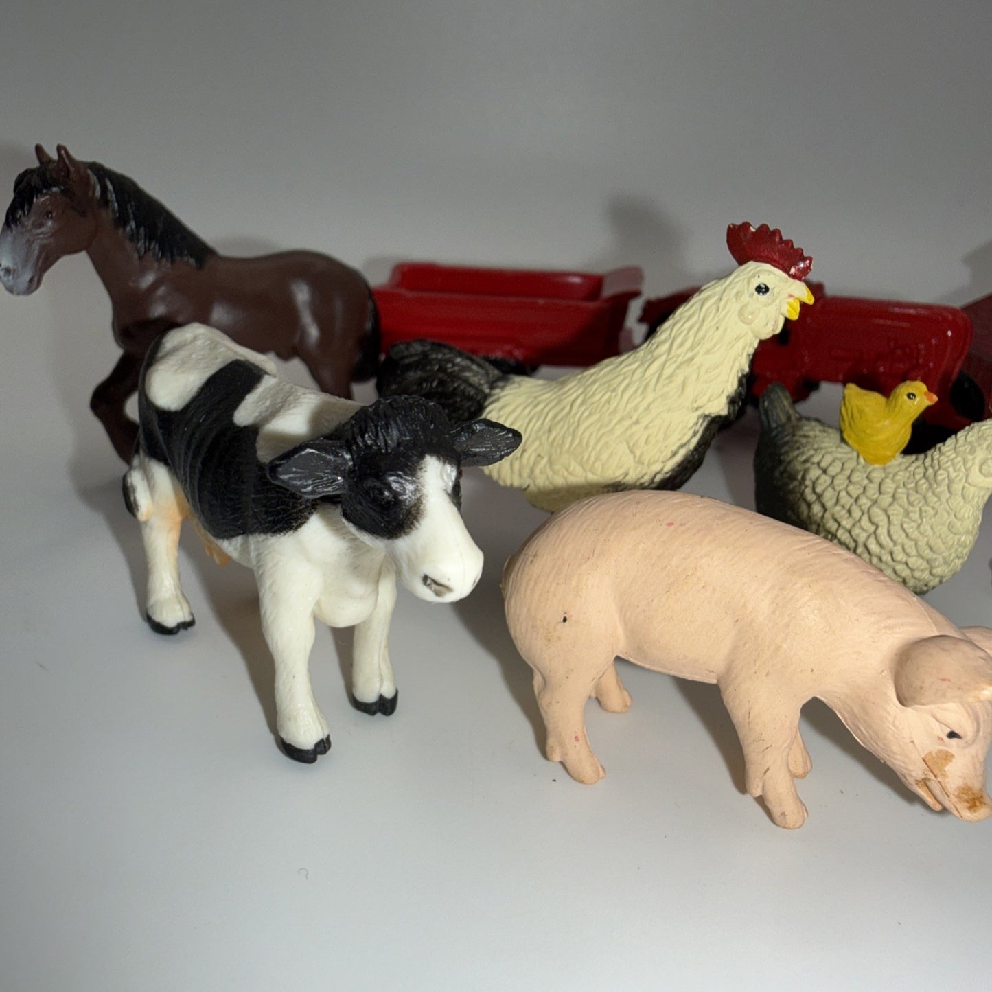 Vintage Safari Ltd 1998 Farm Tractor Barn Animal Figures Lot 11 Pieces