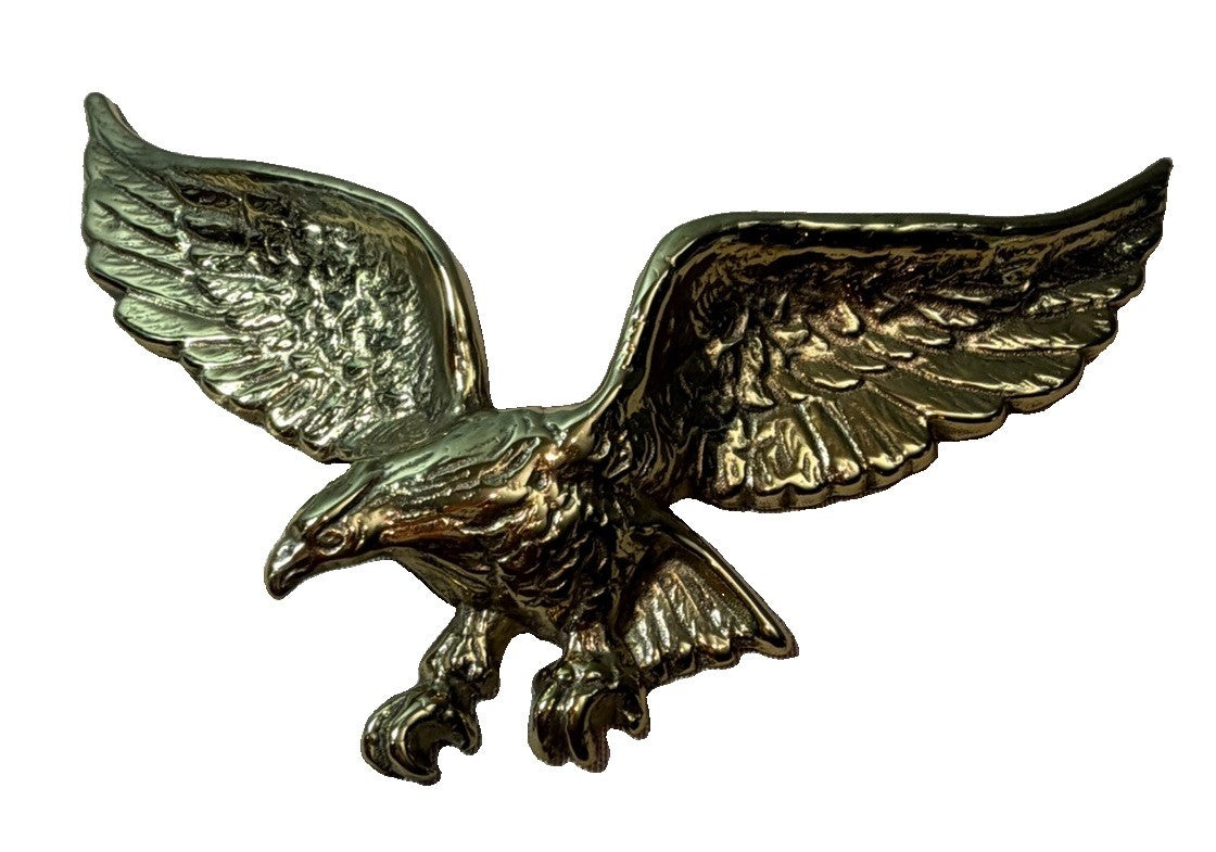 Vintage Solid Brass Eagle Wall Plaque Virginia Metalcrafters Bicentennial 1776