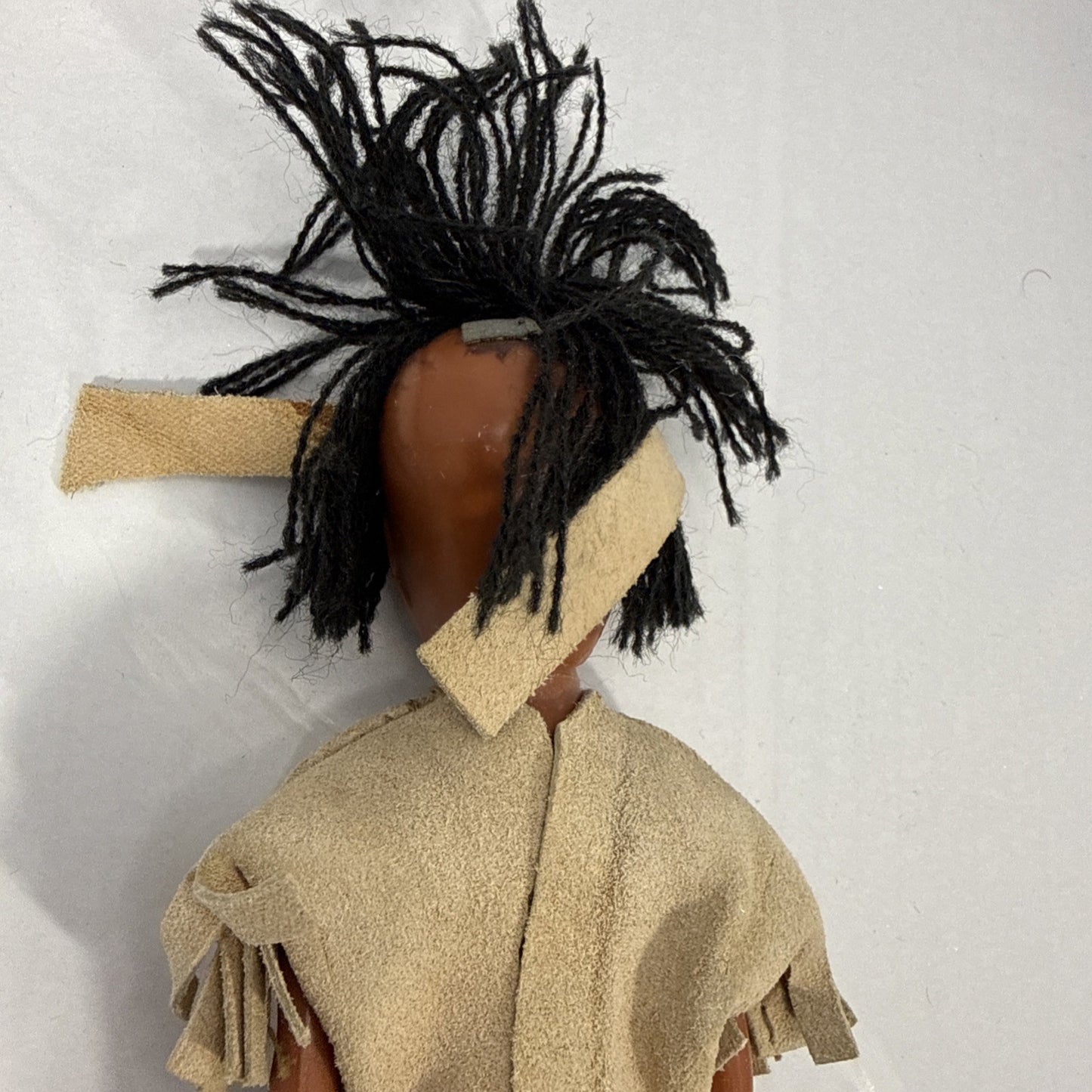 Vintage Native American Doll Papoose Baby Sleep Eyes Souvenir Doll