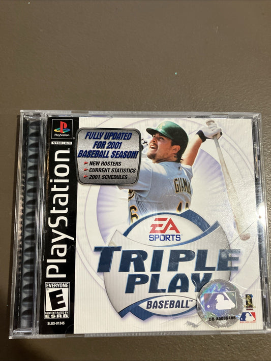 Triple Play Baseball 2001 Sony PlayStation 1 PS1 CIB Complete Game EA Sports PSX