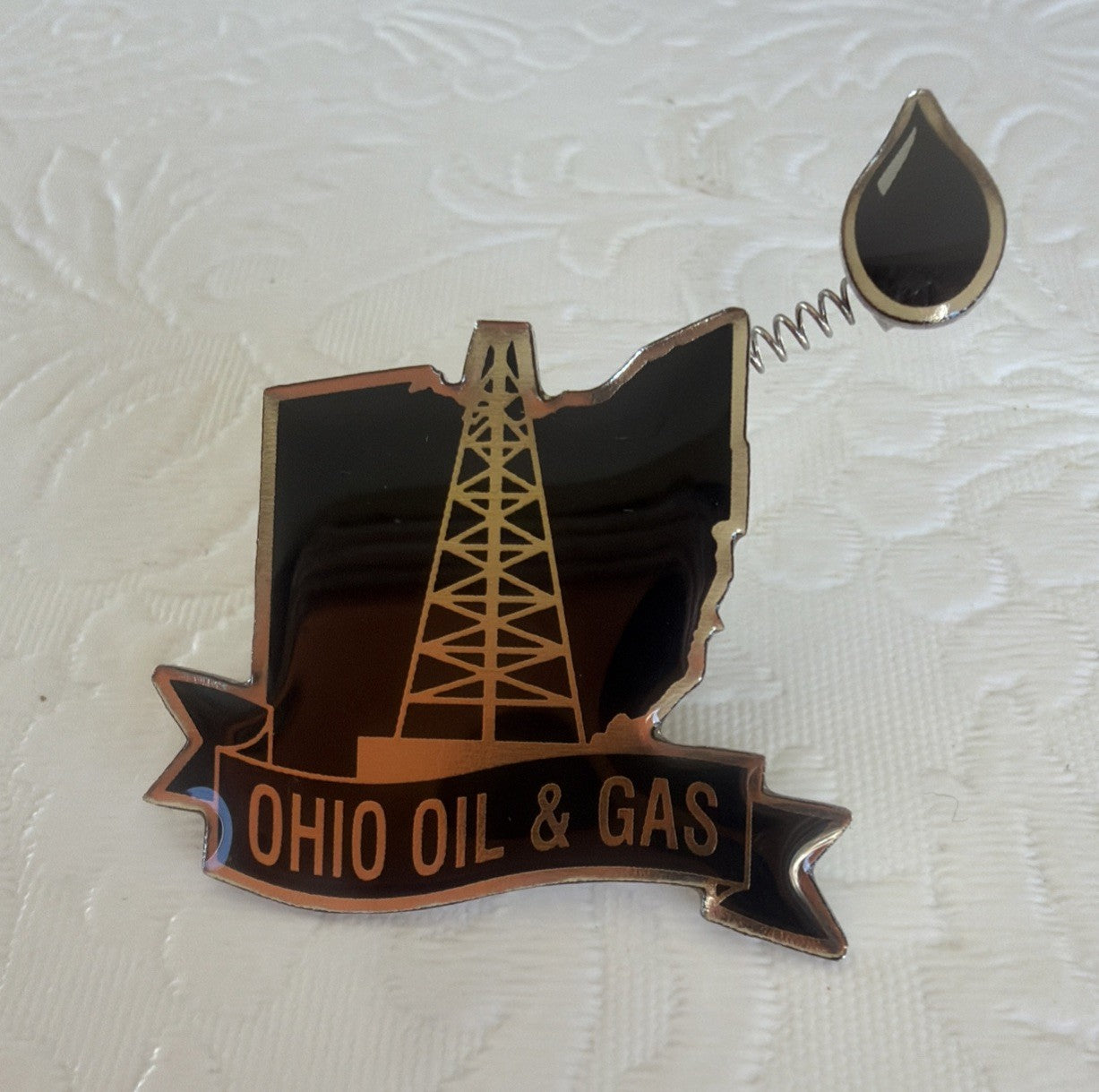 Vintage OOGA Ohio Oil Gas Association Pin Coaster Lot Energy Industry