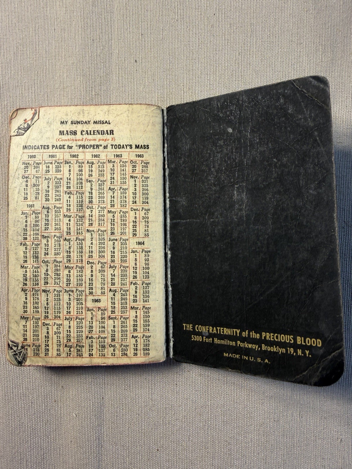 Vintage Catholic Books Scriptural Rosary My Sunday Missal Mini Prayer Book Lot 5