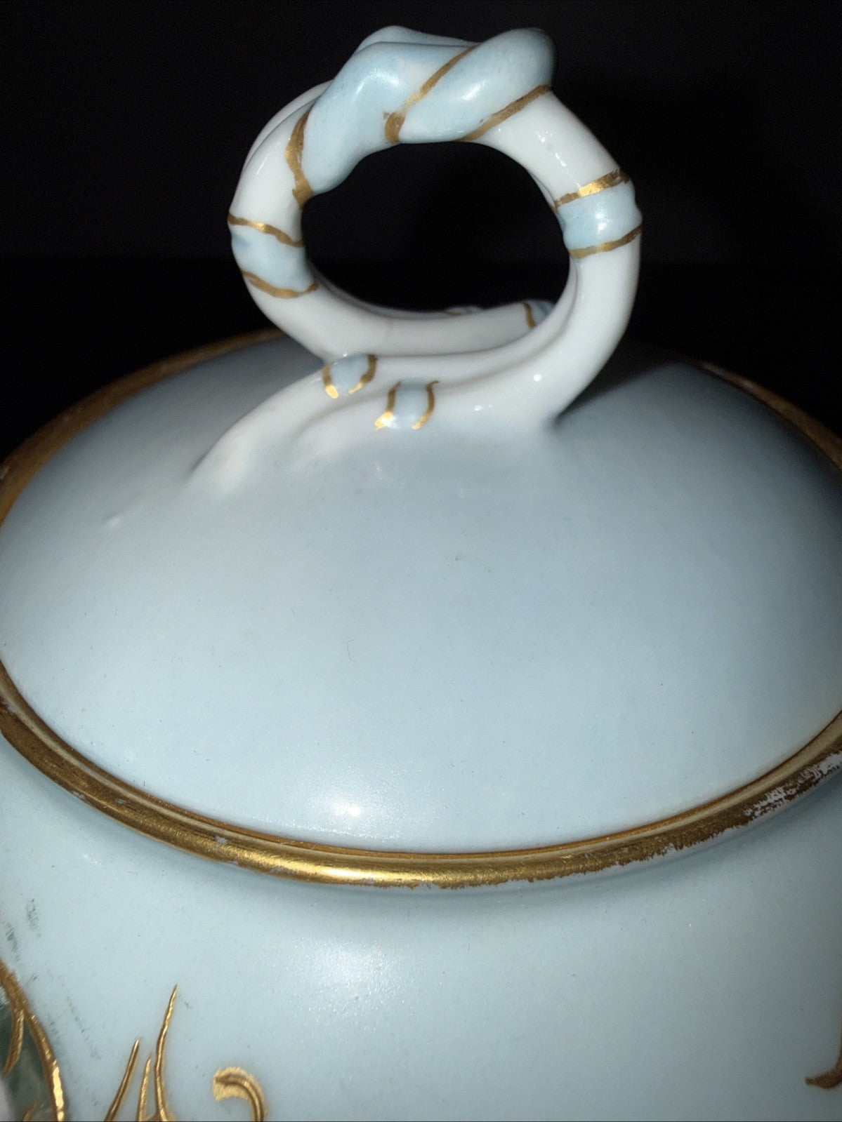 Antique Jean Pouyat Limoges France Hand Painted Creamer & Sugar Bowl Set Elegant