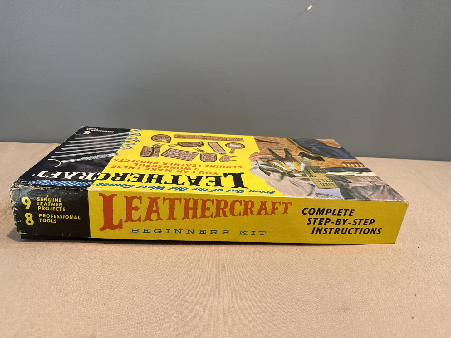 Vintage 1971 Tandy Leathercraft Kit 550 Old West Genuine Leather Project Set