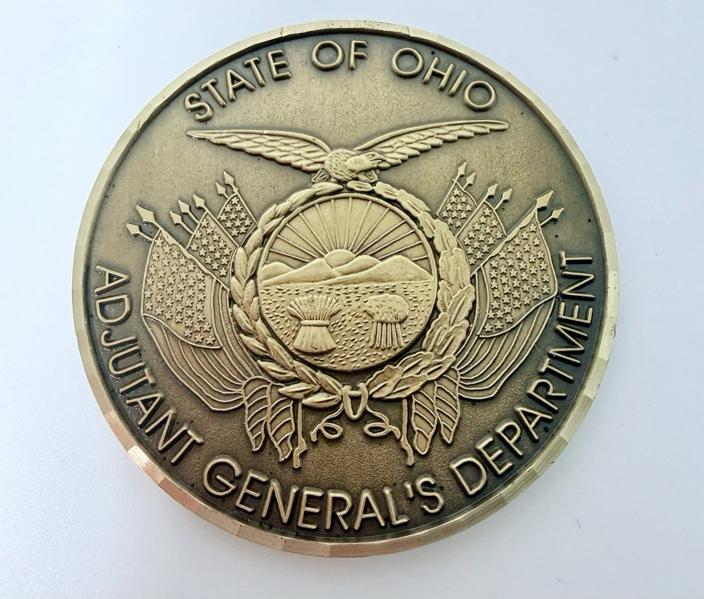 Bronze Military Challenge Coin 2 Star General State Of Ohio Adjutant General