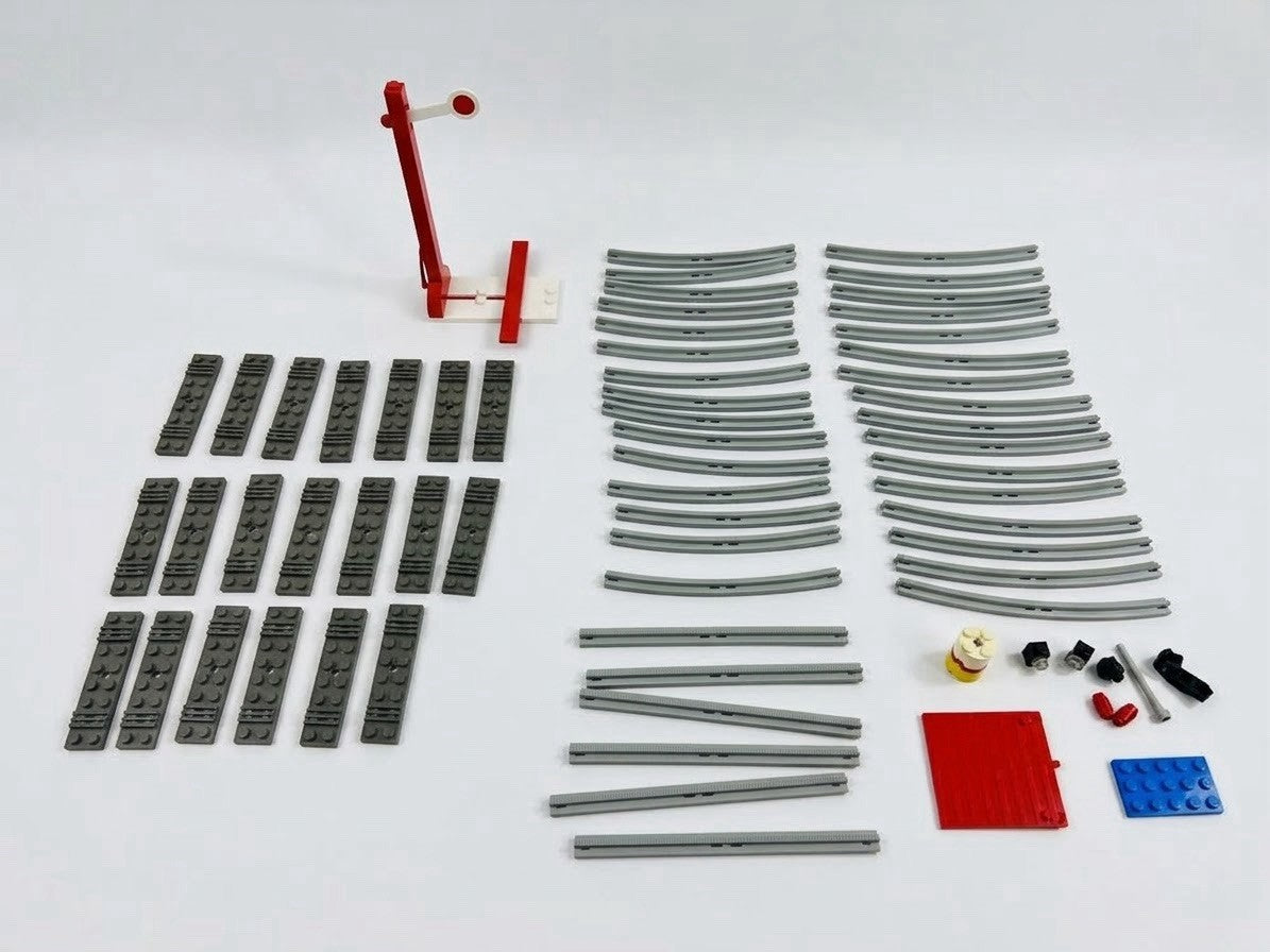 Vintage LEGO Train Track Lot 72 Pieces 4.5V Crossing Straight Curve Connectors