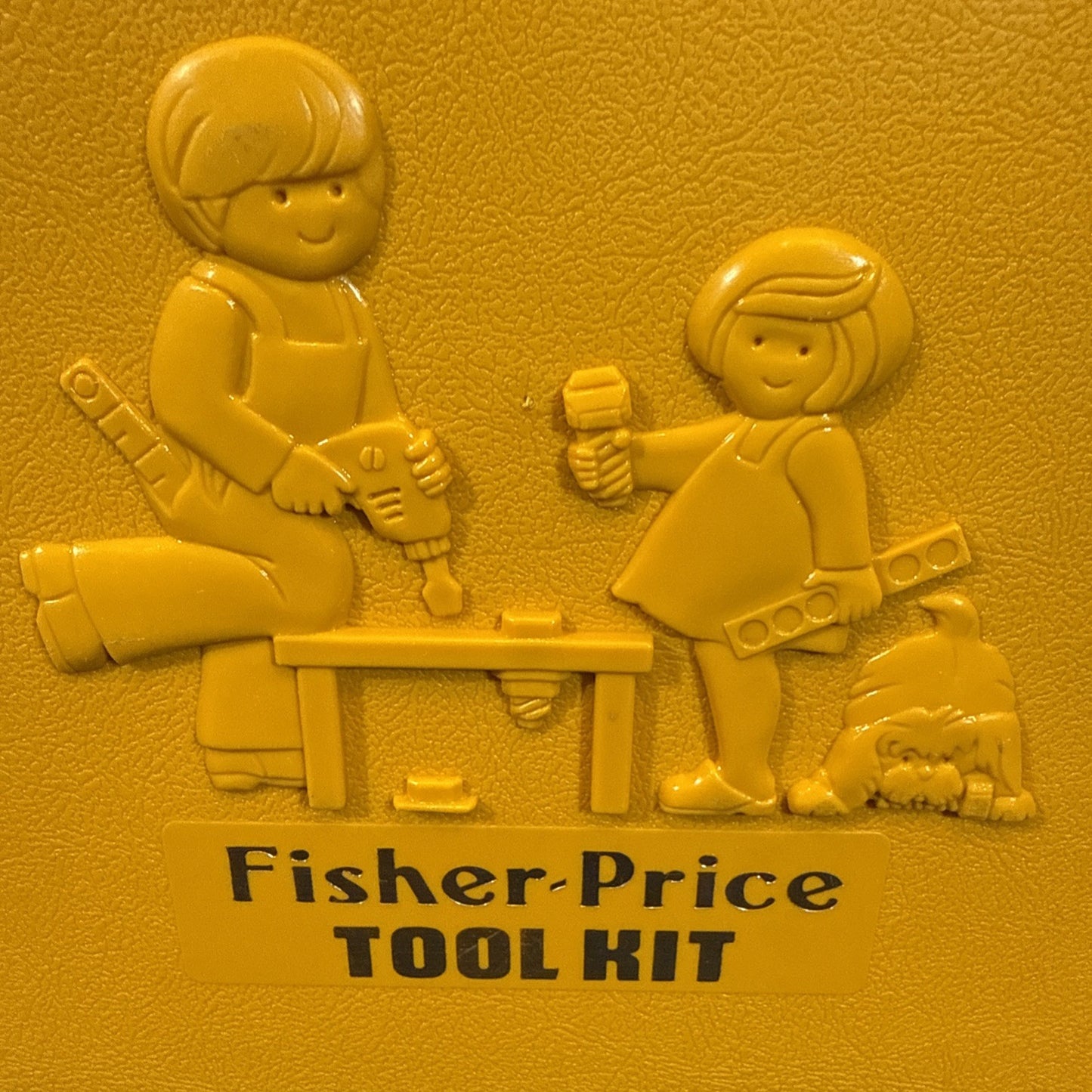 Vintage 1970's Fisher Price Tool Kit With Tools And Drill #924 * VERY NICE!