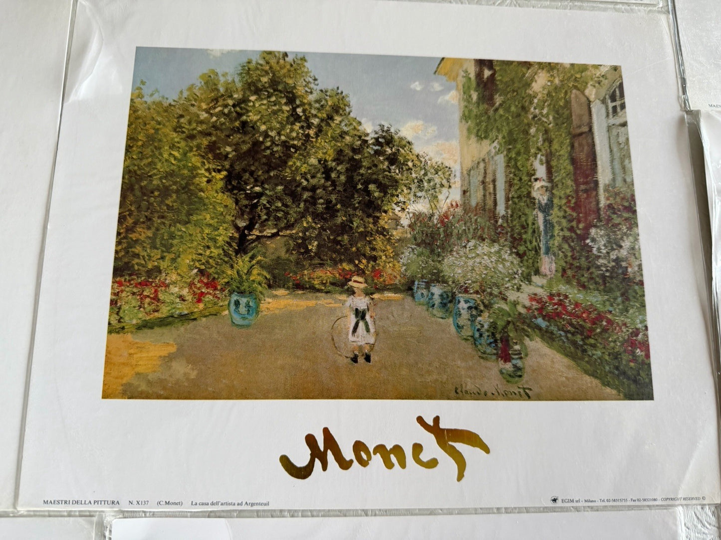 VintageMaestri Della Pittura Claude Monet Art Prints Set of 8  24x30cm