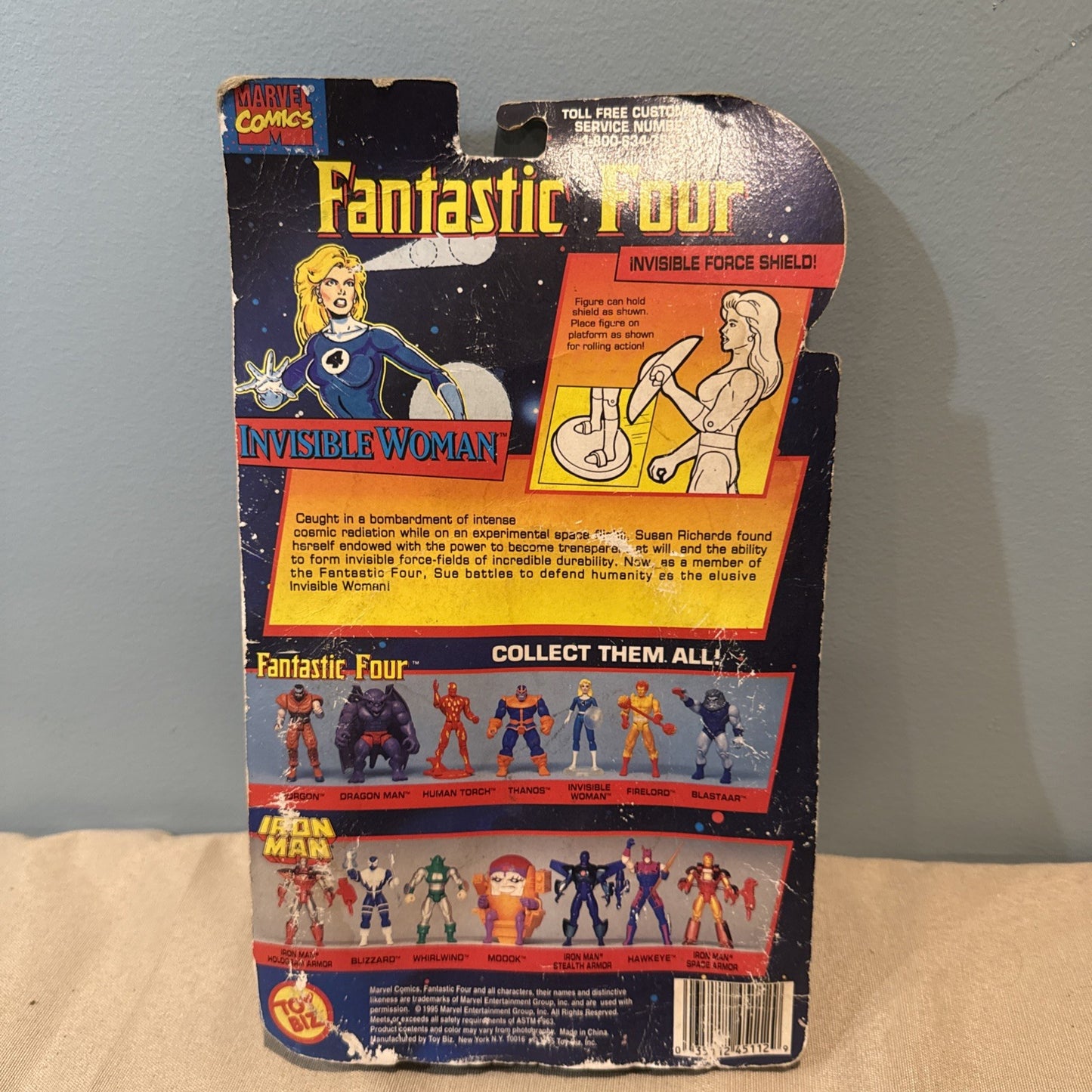 1995 ToyBiz Fantastic Four Invisible Woman Figure Marvel Sealed Vintage