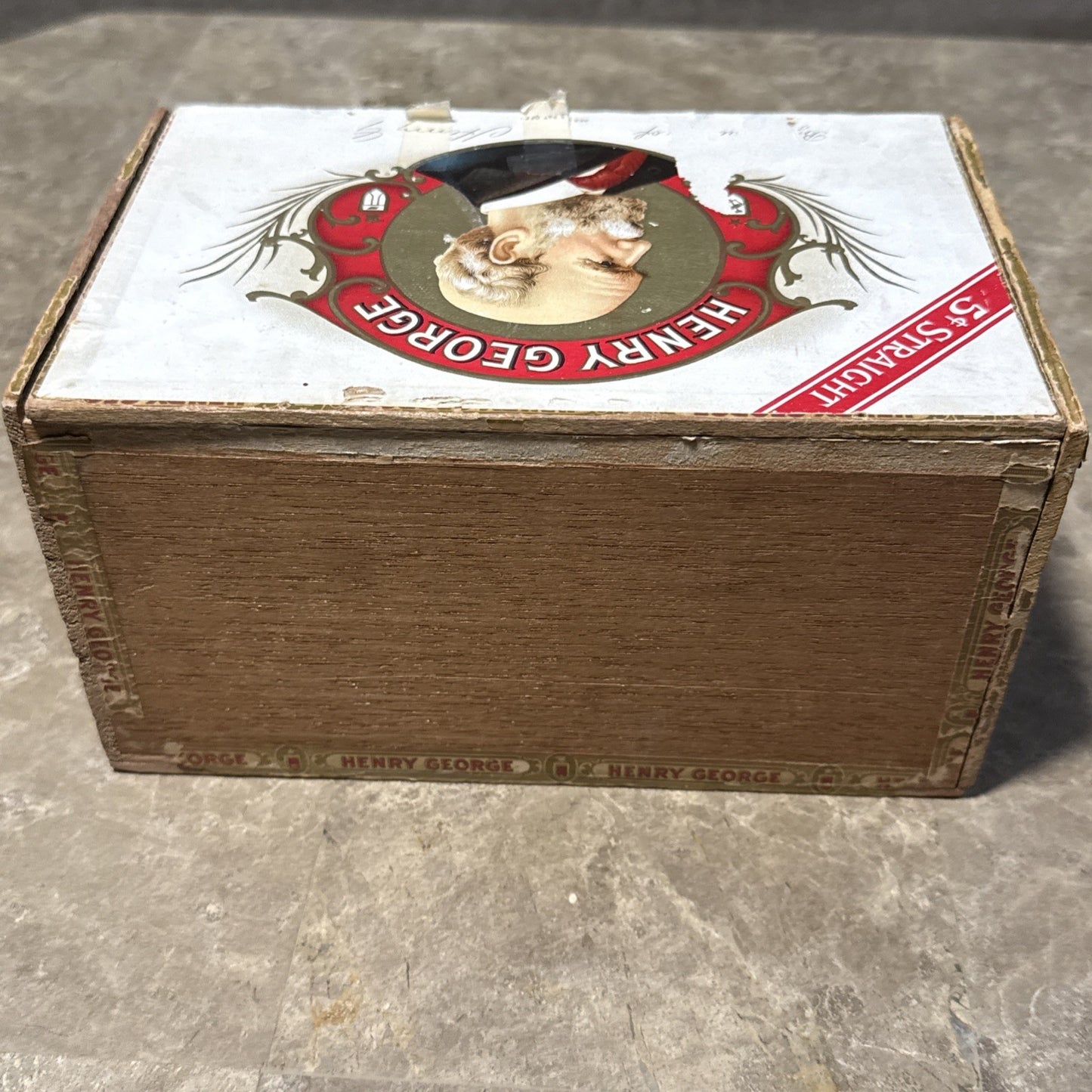 Henry George Collection Wooden Cigar Box 100 Count Pennsylvania