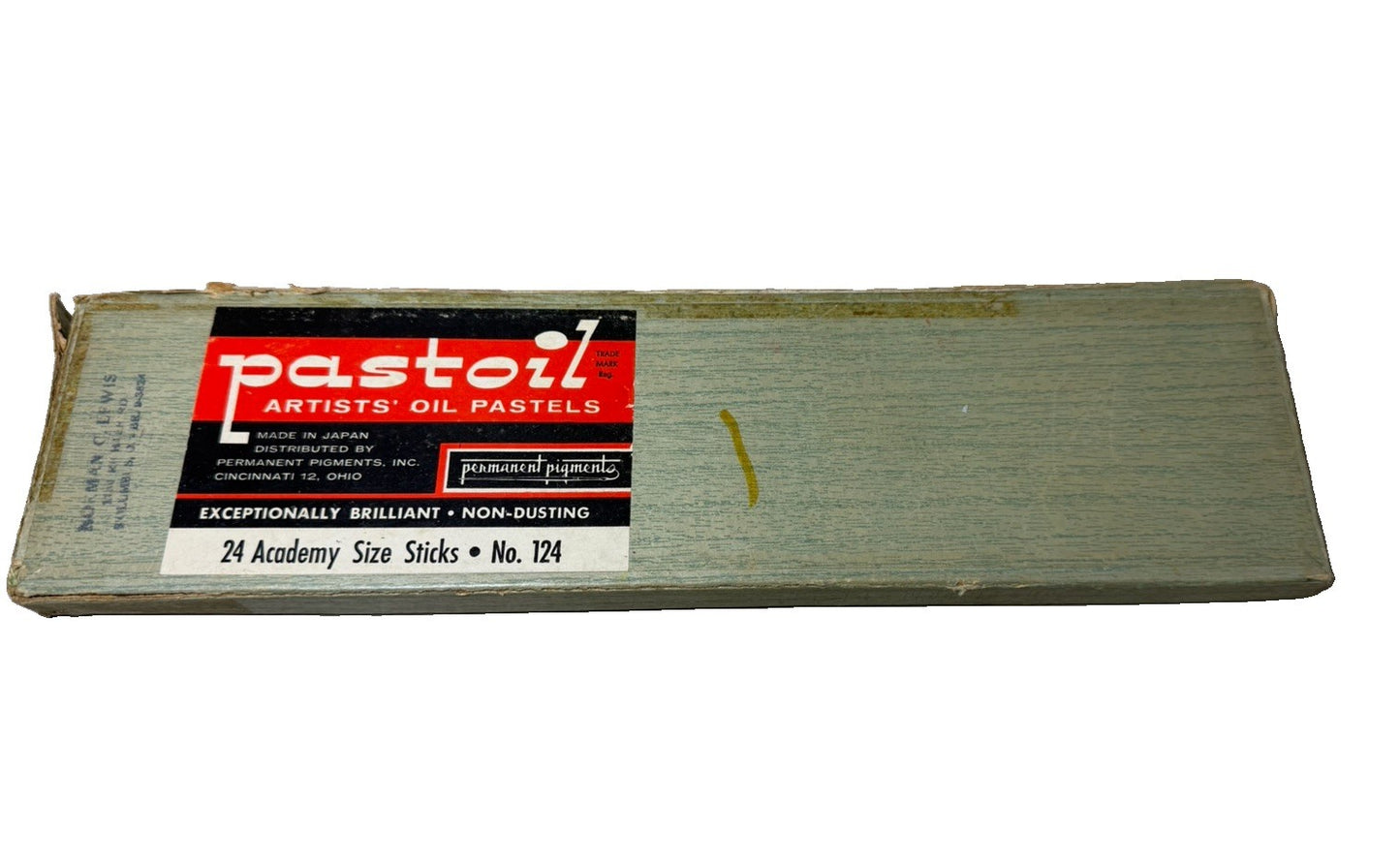 Vintage Pastol Artists Oil Pastels 24 Academy Size Sticks Permanent Pigments Box
