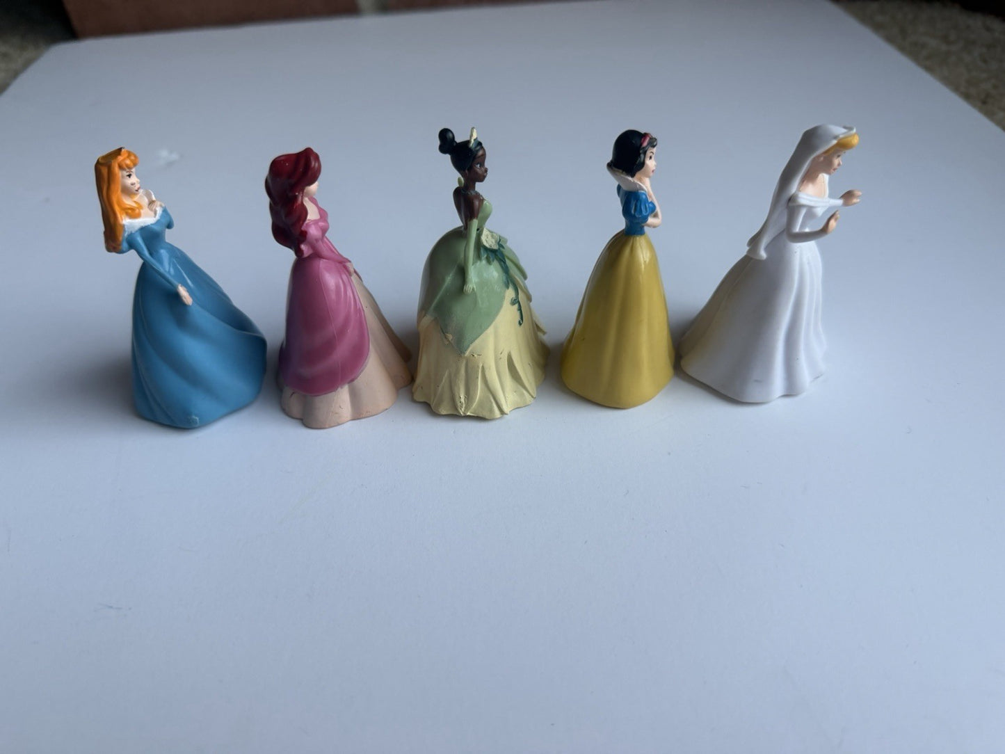 Disney Princess Cake Topper Figure Lot Ariel Tiana Cinderella Aurora Snow White