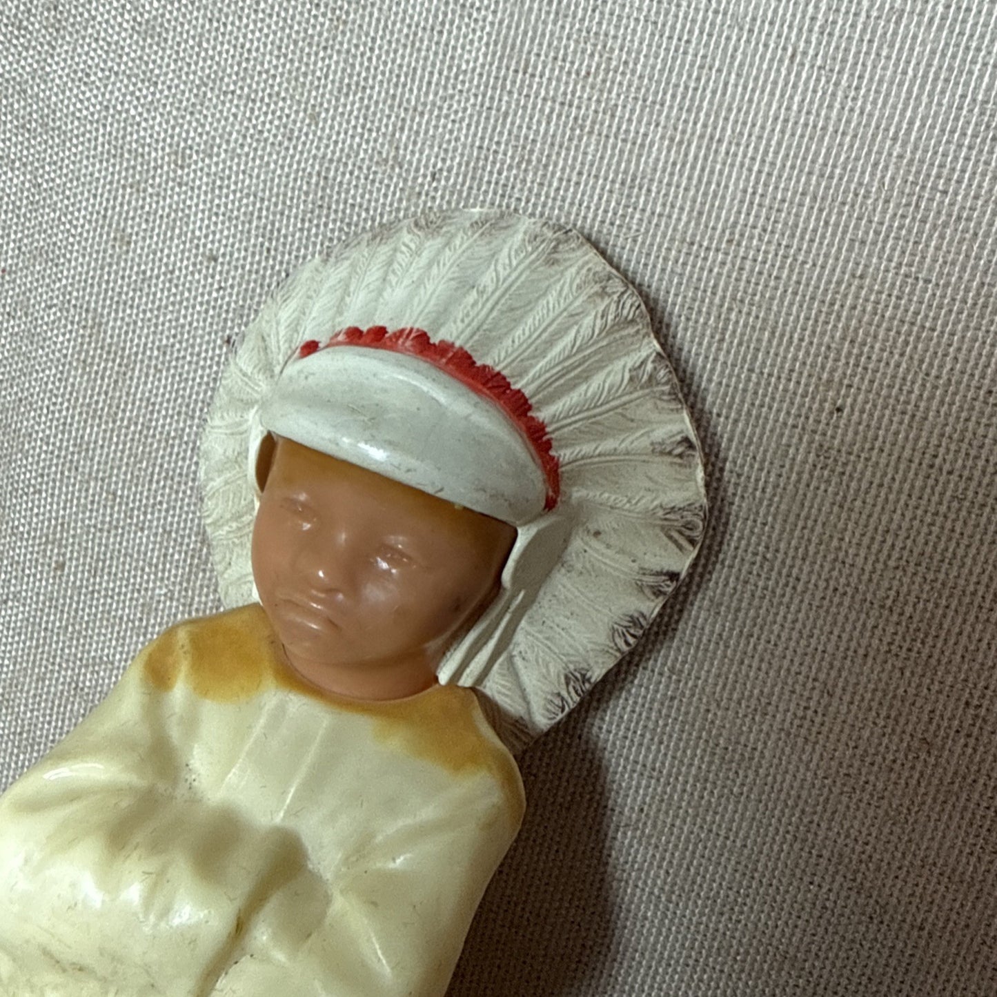 Vintage Native American Style Plastic Figurines Lot of 3 Celluloid Western