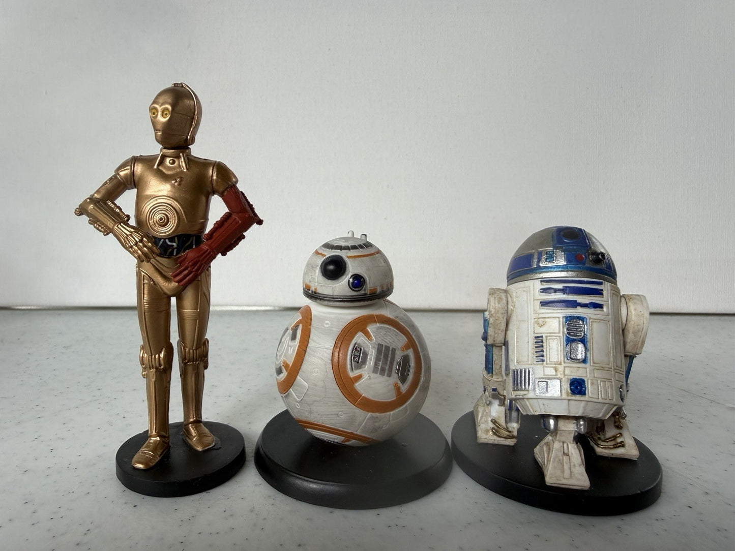 Disney Store Star Wars Figurine Set Chewbacca Rey BB-8 Leia Poe Lot of 7 items