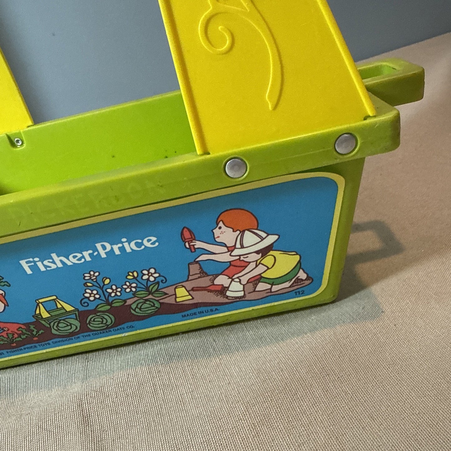 Vintage 1981 Fisher Price Garden Set 112 Playset Box Incomplete Replacement Part