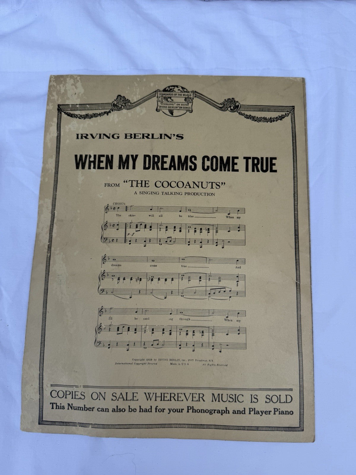 Vintage Sheet Music School Days 1907 Gus Edwards Gloria Swanson Love 1929