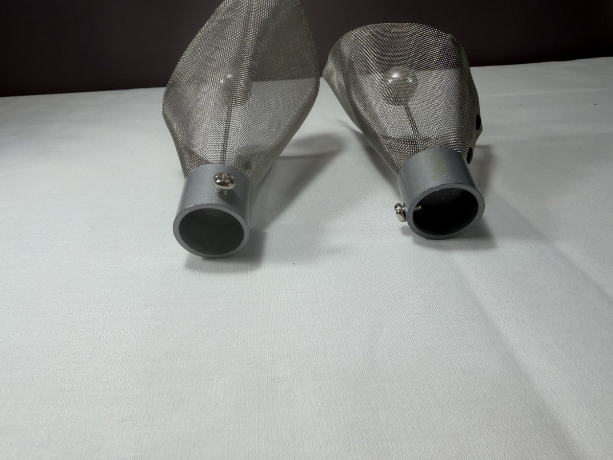 IKEA Index Luftig Curtain Rod Finials Set of 2 Silver Wire Mesh Calla Lily Decor