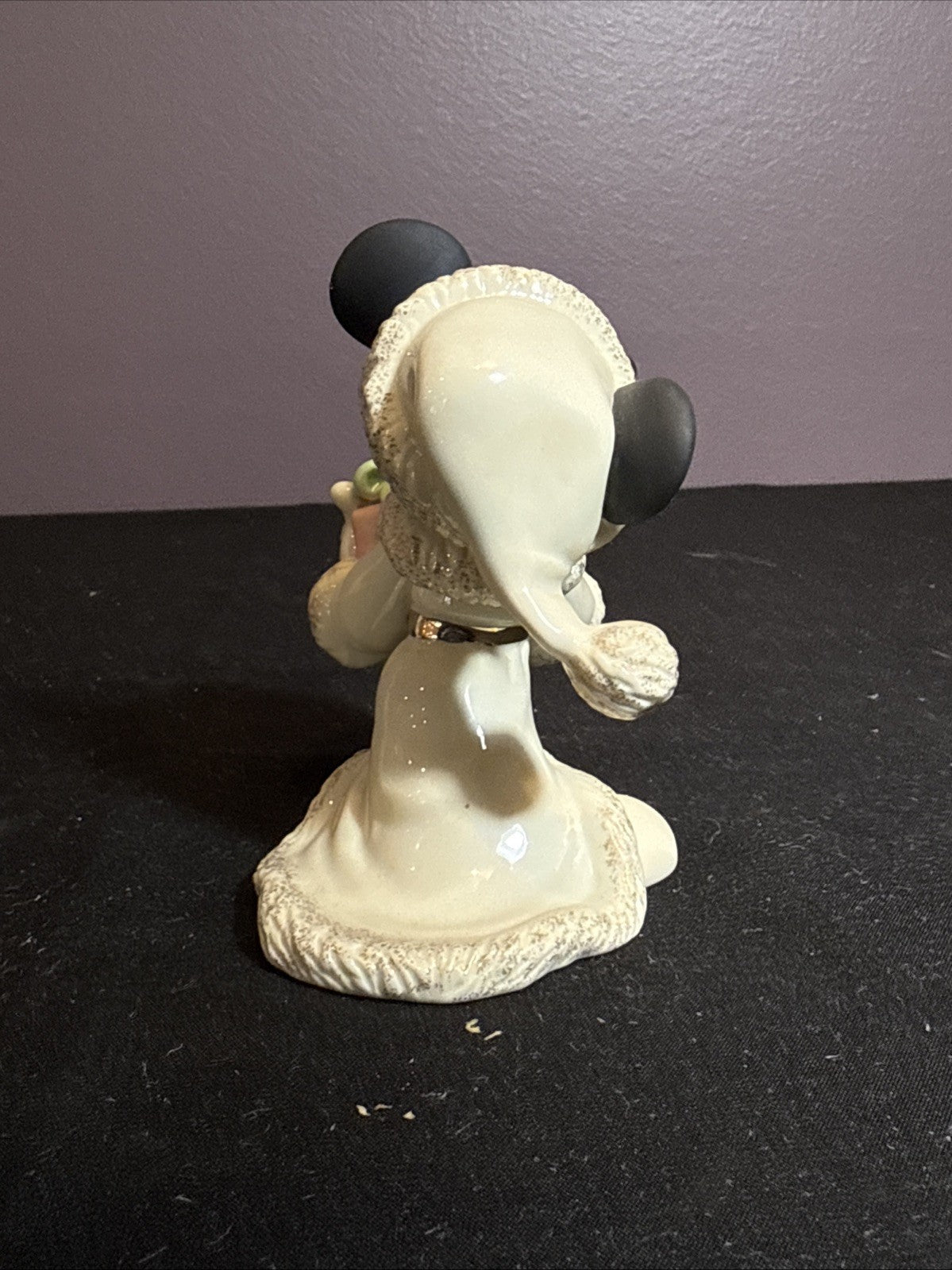 Lenox Disney Figurines Set Mickey Minnie Pluto Holiday 24K Gold No Box No COA
