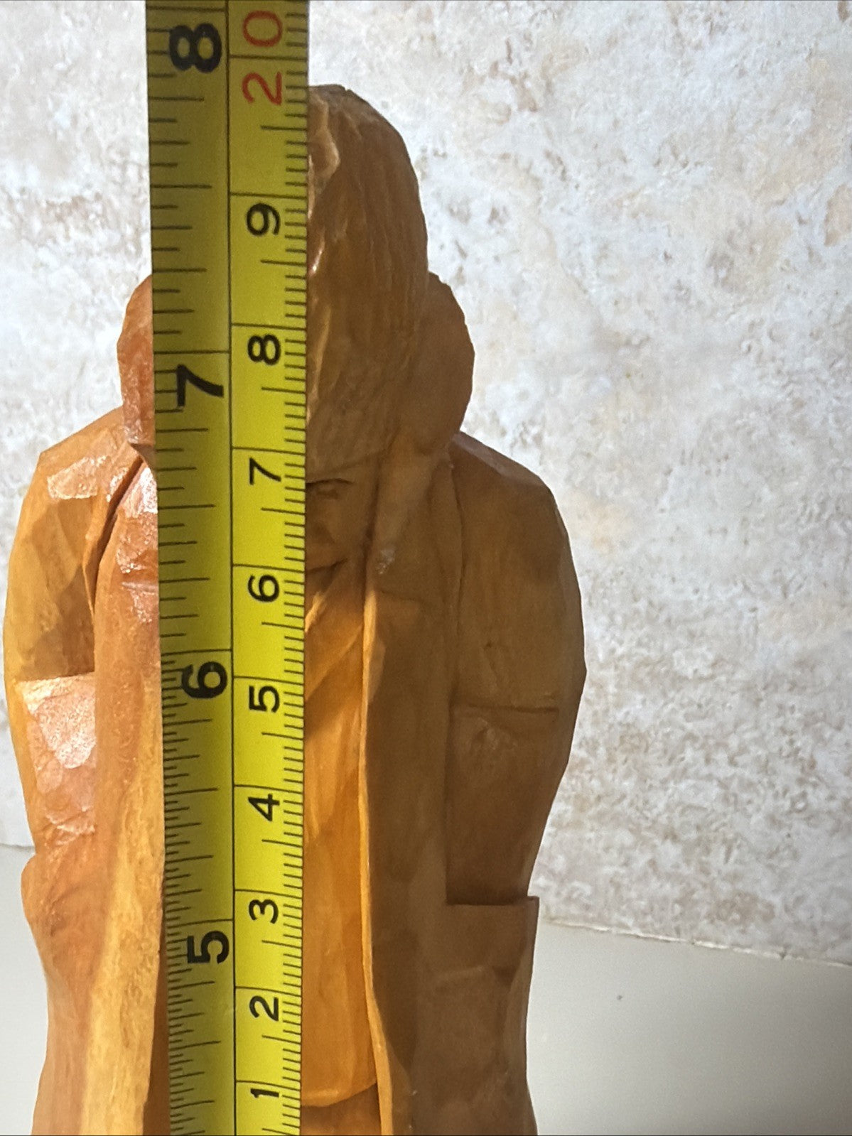 Vintage Signed Hand Carved Wooden Folk Art Man Figurine Trench Coat Artist BZS