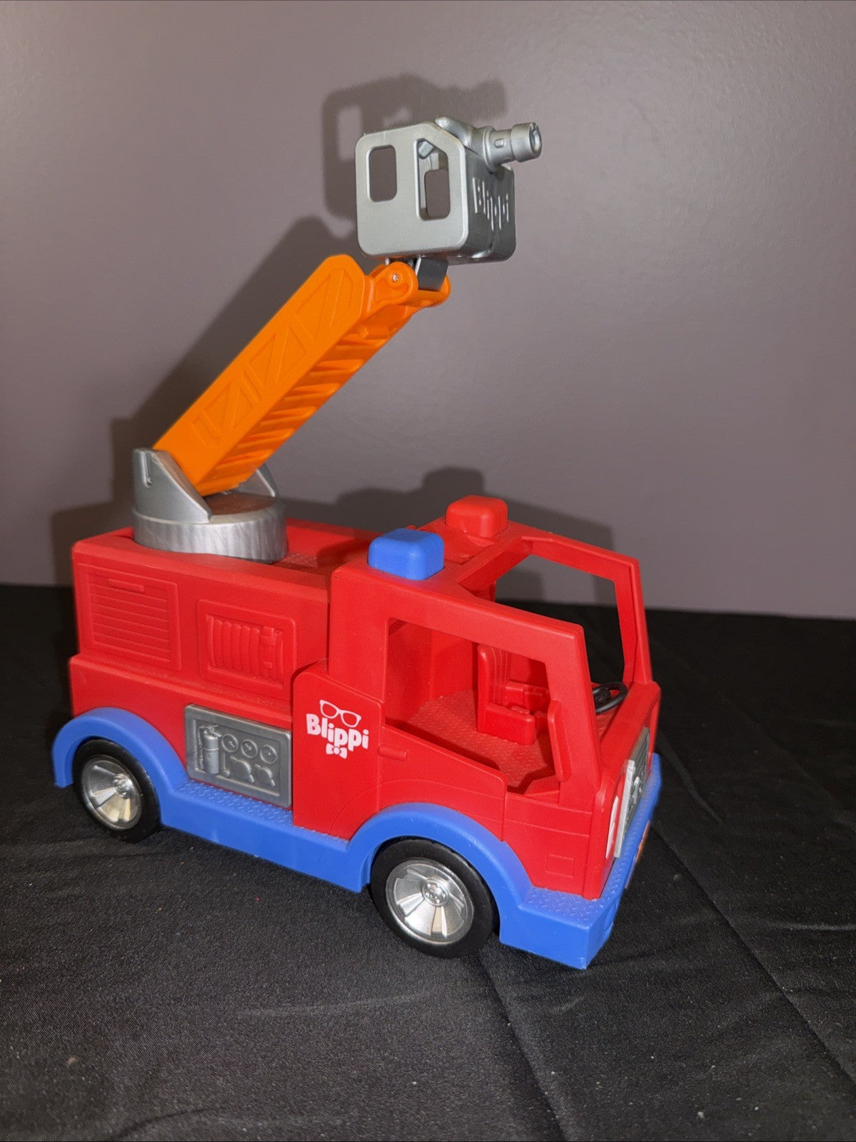 Blippi Toy Bundle Fire Truck & Recycling Worker Figure Lot Truck Sounds WORK