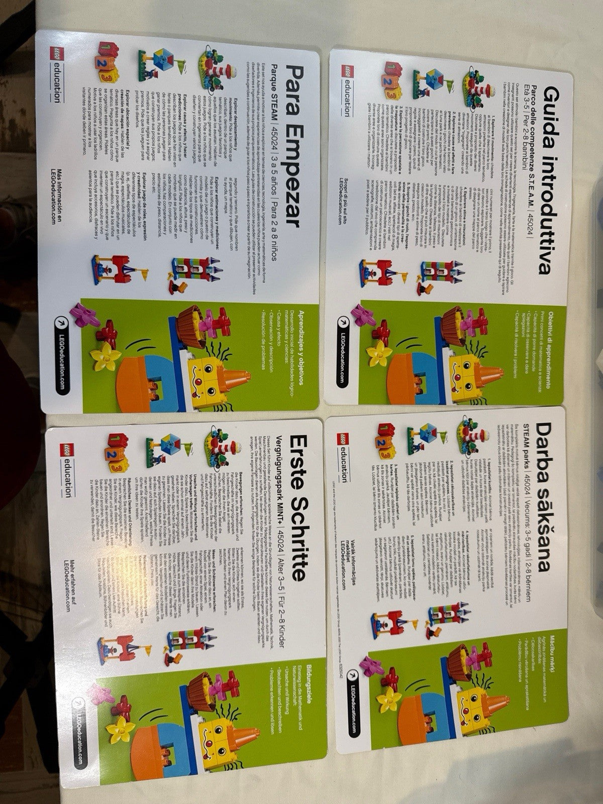 LEGO Education DUPLO STEAM Park 45024 Building Cards Replacement Instructions⁠