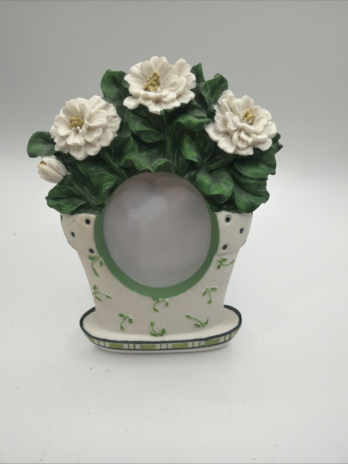 Twos Company Mini Picture Frame Flower Pot 1.75 Inch Decorative