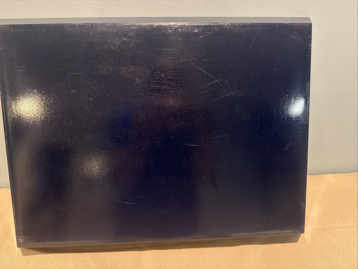 French Street Scene Serving Tray with Navy Blue Handles 14.5" x 9.5"
