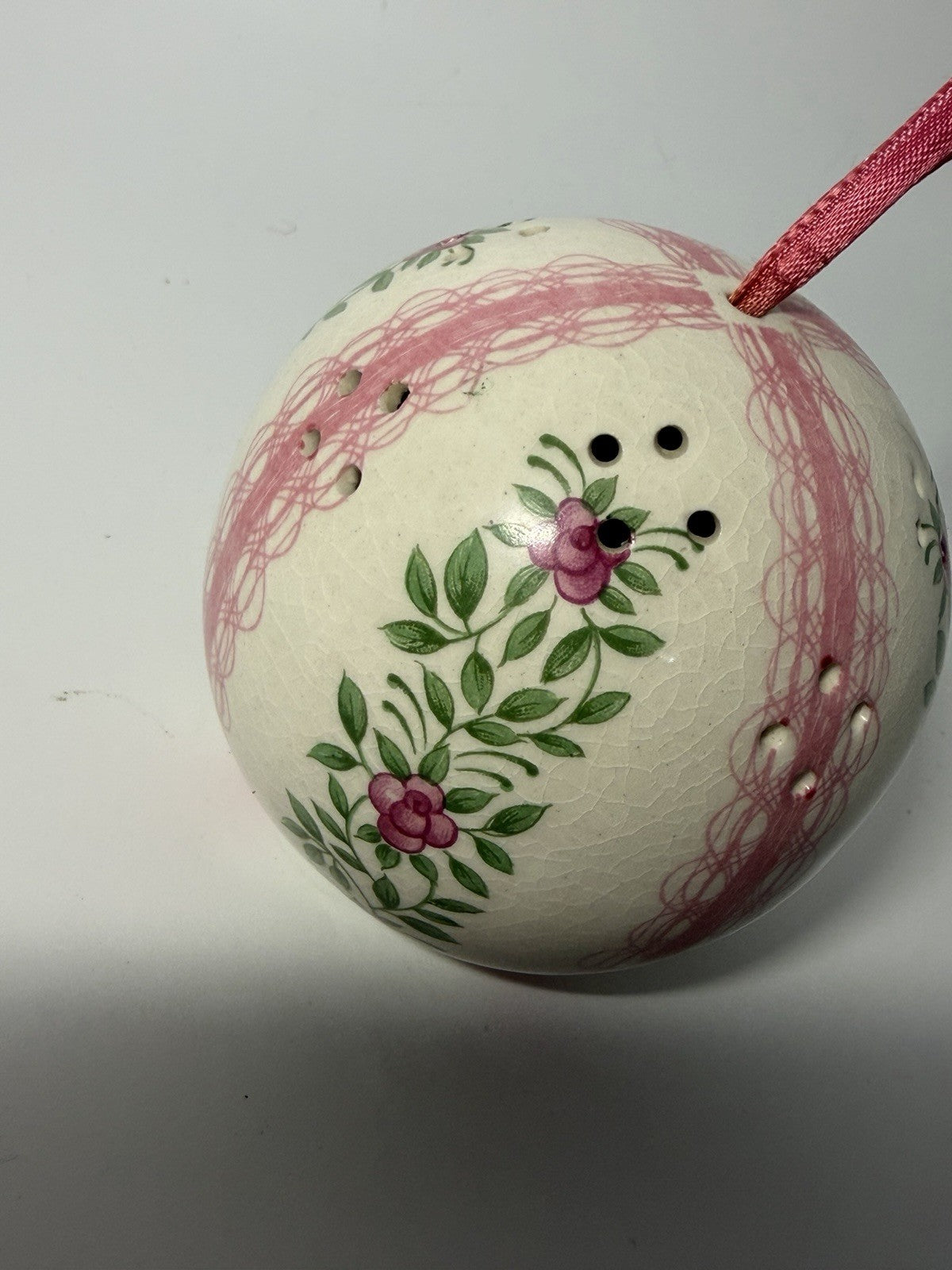 Vintage Andre Richard Sachet Pomander Hanging Ornament Porcelain 3 Inch