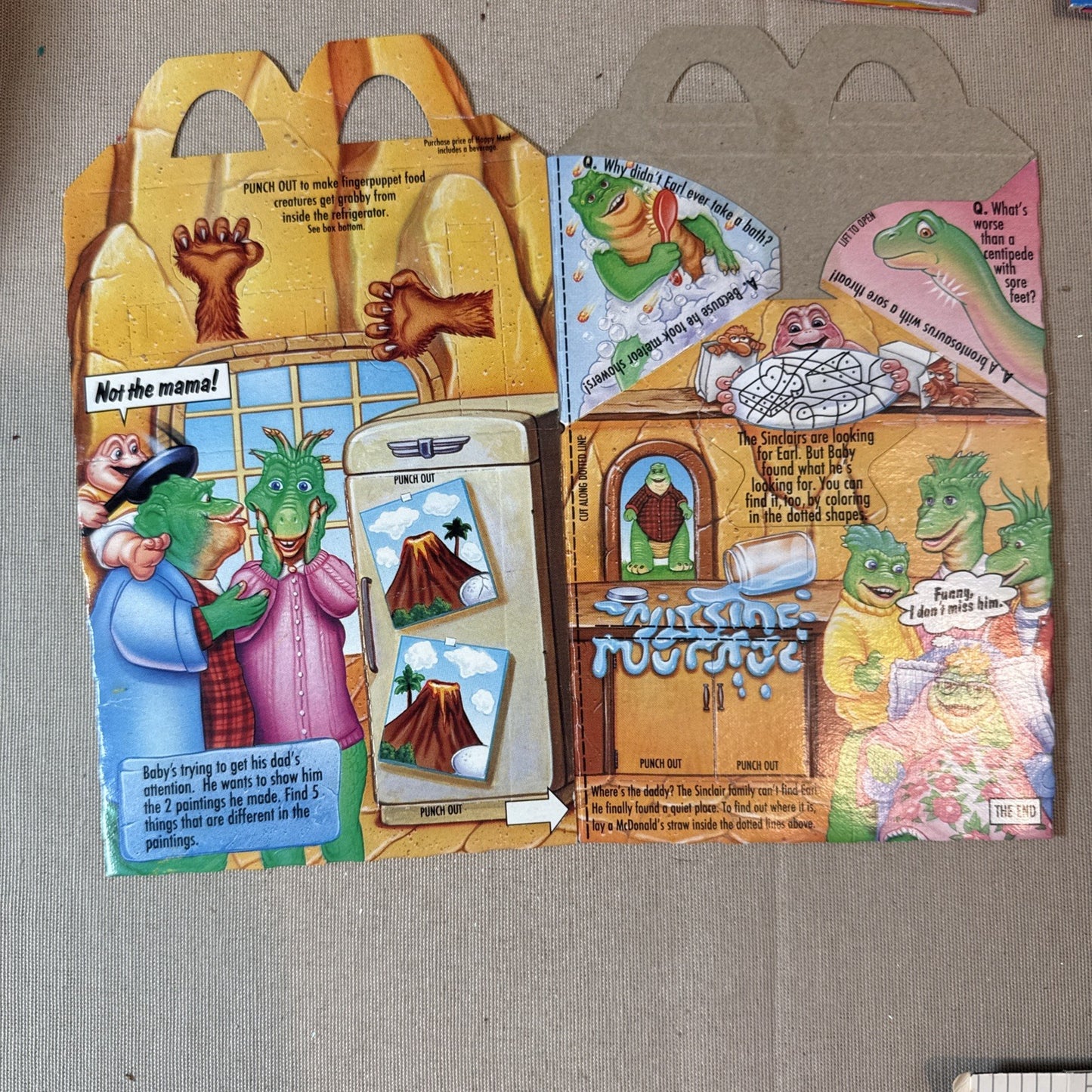 Vintage McDonalds Taco Bell Kids Meal Box Lot 10 Barbie Ariel Shaq Looney Toons