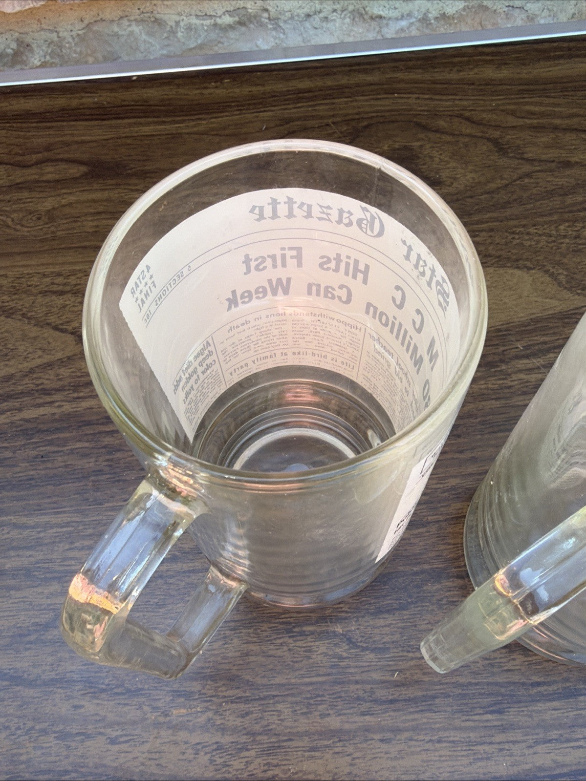 Vintage Star Gazette Heavy Glass Mug Set MCC Hits First 80 Million Lot 2