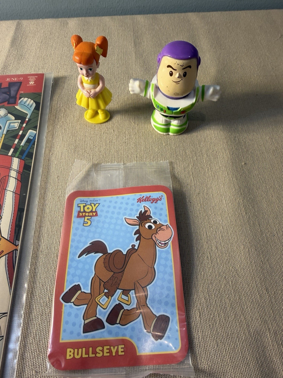 Toy Story Figures Comic Book Buzz Woody Forky Rex Bullseye Cards Toy Lot Disney