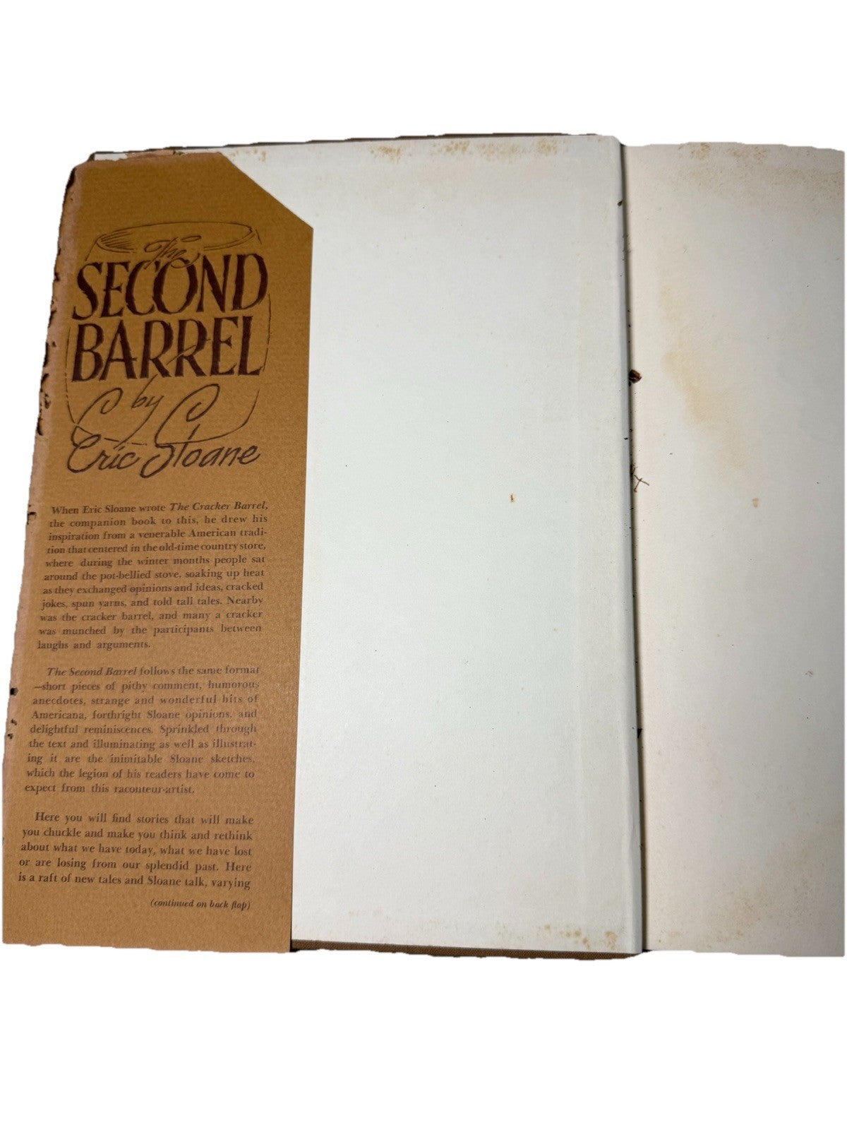 Vintage Eric Sloane The Second Barrel 1969 First Edition HC DJ Great Drawings
