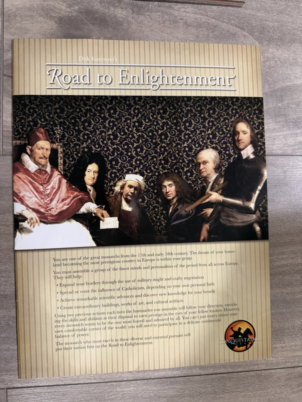 Road to Enlightenment Board Game Conquistador Games Historical Strategy Eurogame