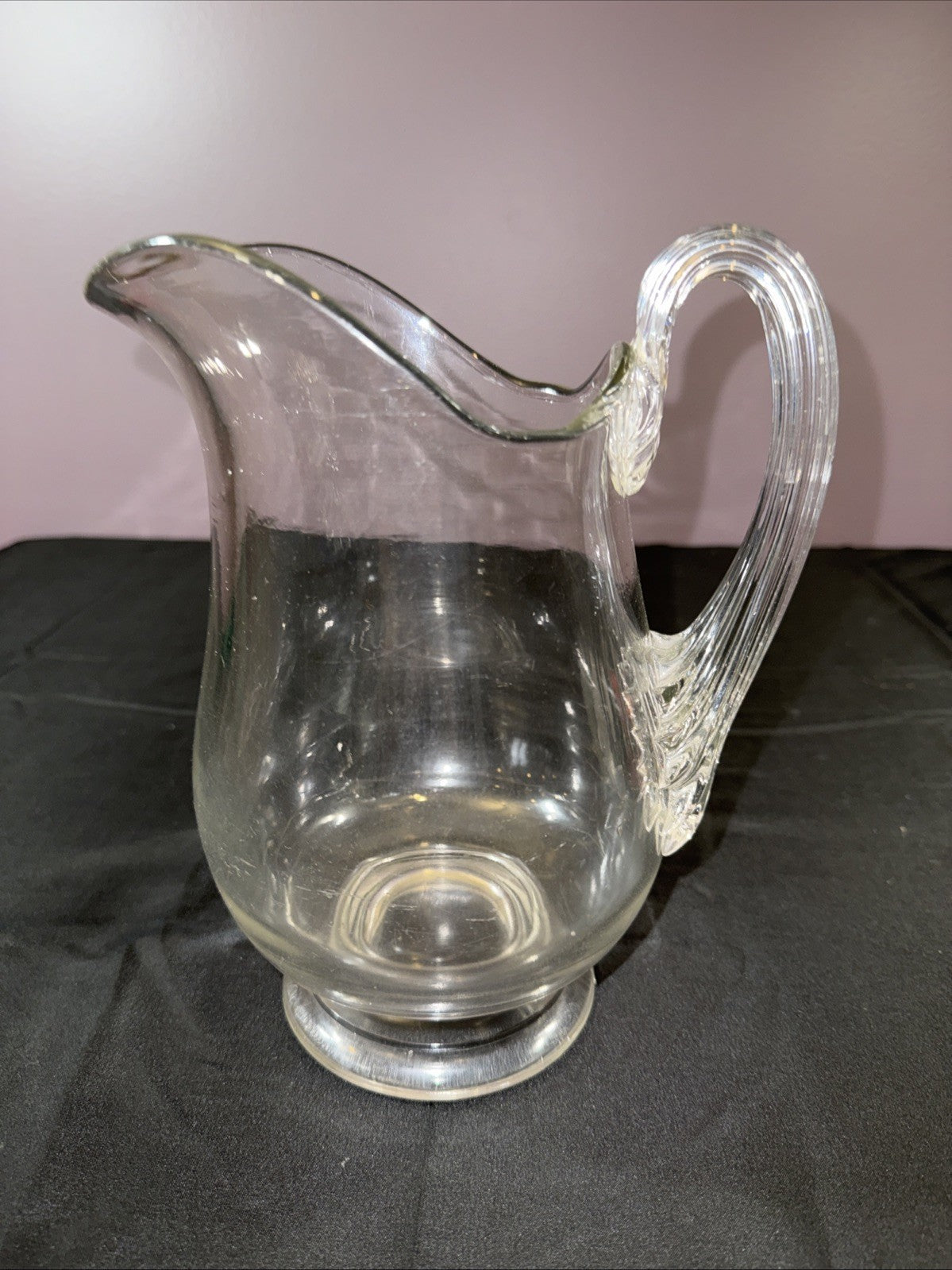 Vintage Imperial Glass Candlewick Clear 16 oz Pitcher 9.5" Tall