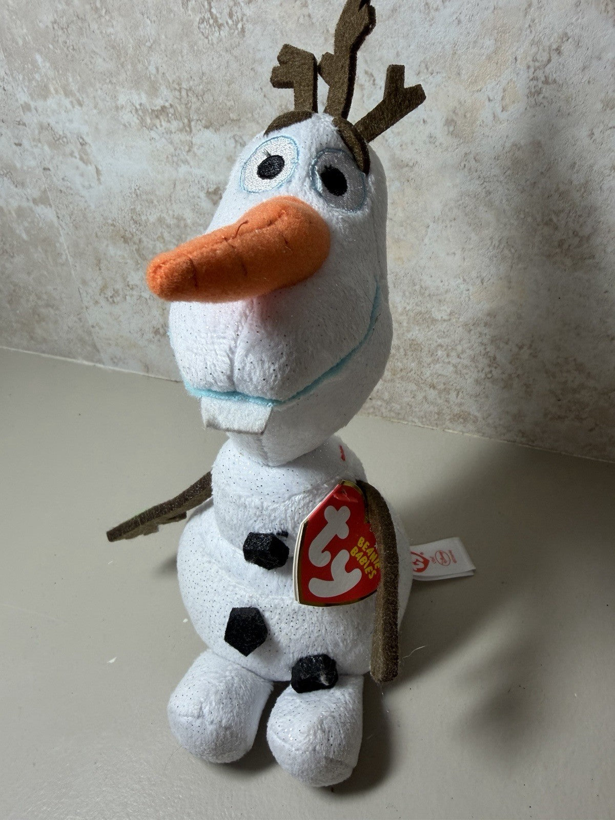 Disney Frozen Plush Lot 4 Ty Beanie Babies Olaf Snowman Sven Reindeer Toys